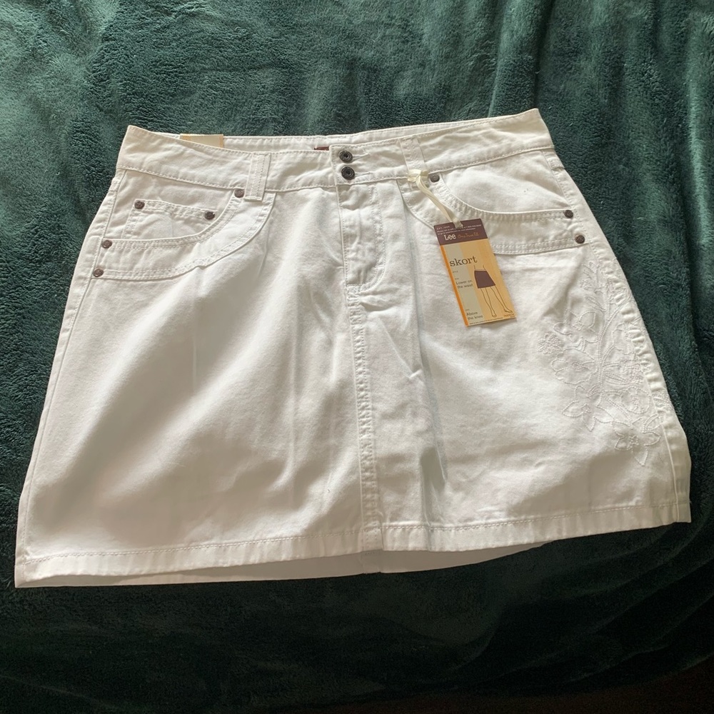 Lee White Denim Skort